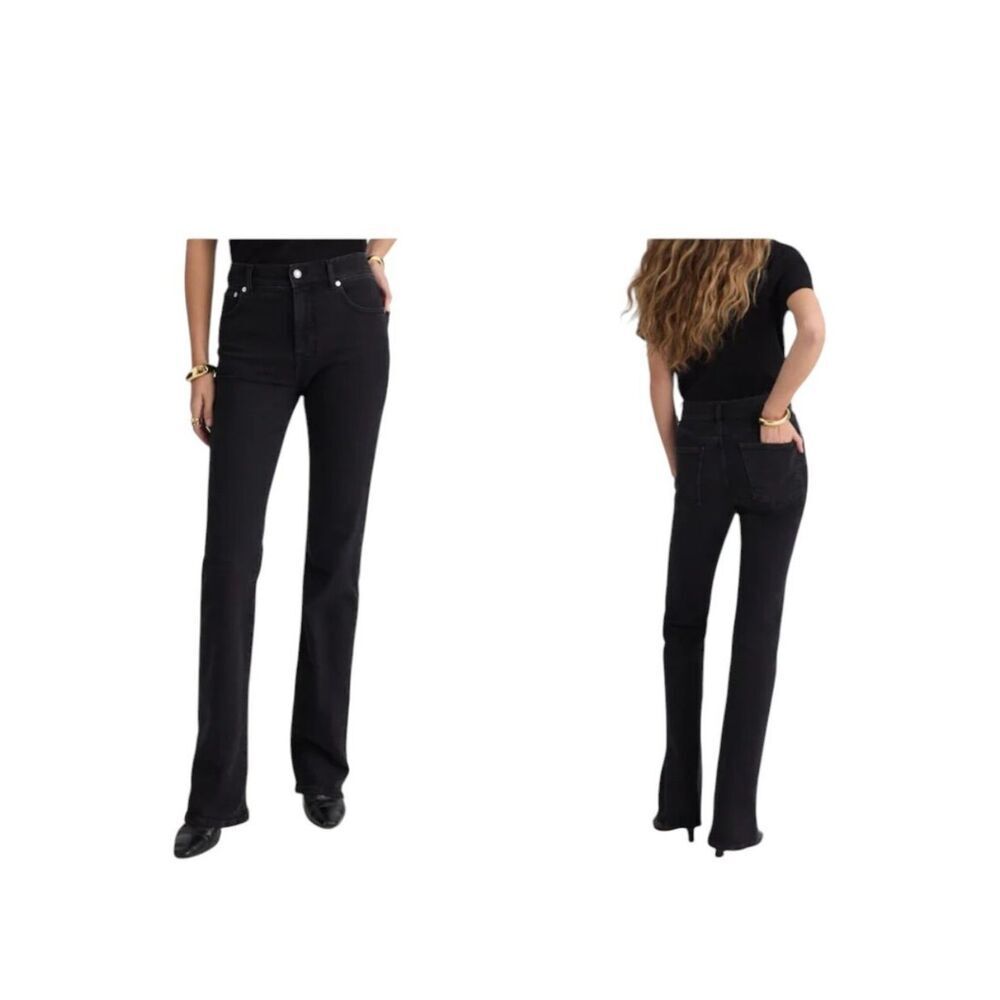 NWT Madewell The Vintage Flare Jean Black Frost Size 33
